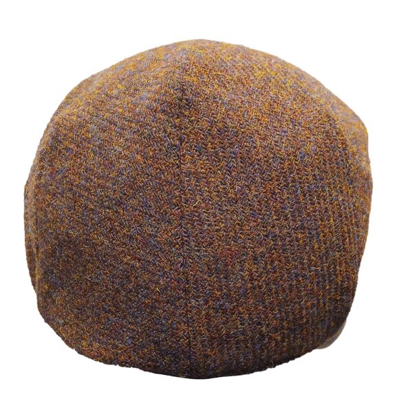 Hartside HS14 Scottish Highland Harris Tweed® Flat Cap in BROWN MIX -PICK SIZE - Picture 5 of 9